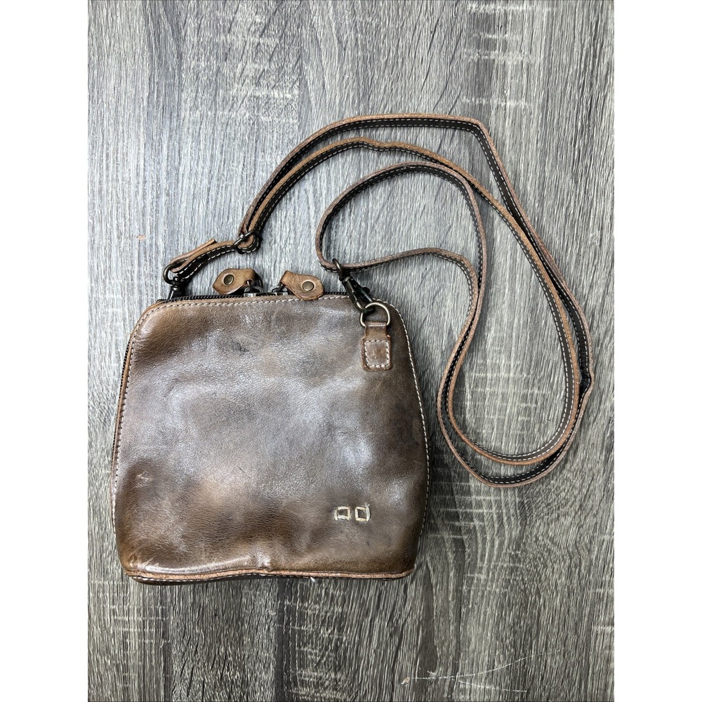 Bed Stu Ventura Crossbody Clutch Bag Rustic Brown Hand Wash Retail $155